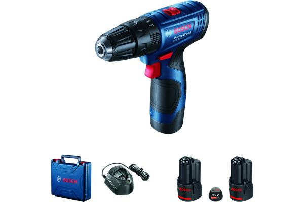 Дрель-шуруповерт ударная Bosch GSB 120-LI, 12 В, Li-Ion, 400-1500 об/мин, 2 АКБ, ЗУ, чемодан