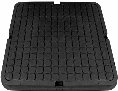 Люк полимерно-композитный 660х660 мм (3т) чёрный