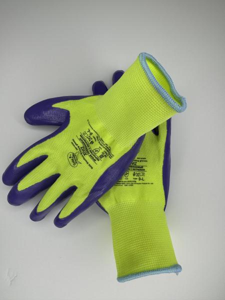 Перчатки нейлоновые с нитриловым покрытием 10 (XL), Gold Manibus