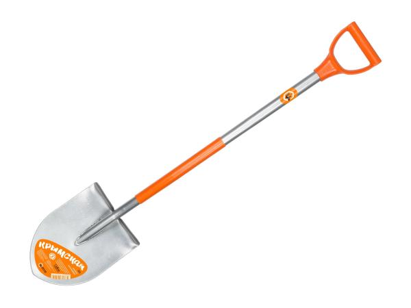 Лопата штыковая Крымская, цельнометаллическая,пластиковая рукоятка (1615) (ЦИ)