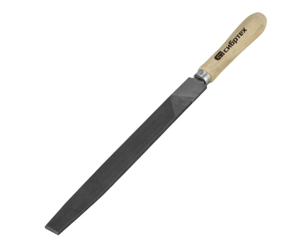 Напильник плоский 250 мм, №2, деревянная рукоятка,Сибртех