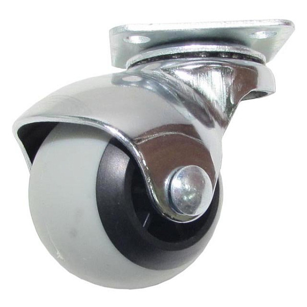 Колесо шарик 50мм поворот серая резина 5005050 C