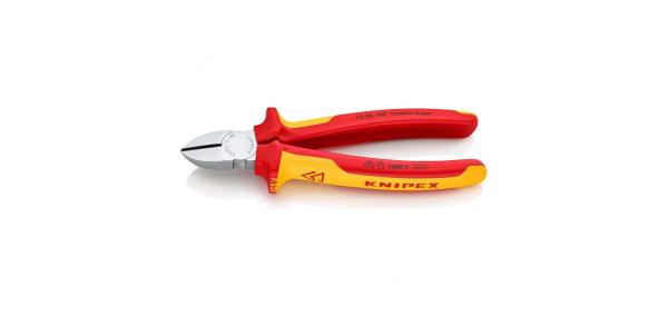 Бокорезы VDE 180 мм, хром, 2-компонентные диэлектрические ручки, Knipex
