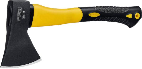 Топор кованый FIBERGLASS  600г, STAYER, с двухкомпонентной фиберглассовой рукояткой 350мм, 2062-06_z01