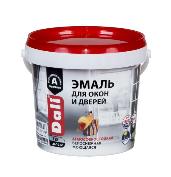 Эмаль акриловая для окон и дверей 1кг DALI