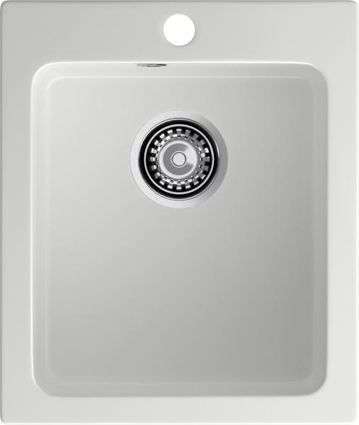 Мойка кухонная GranFest Practic 505 прямоугольная 42,7x50,5 см, искусст. камень, иней, P-505