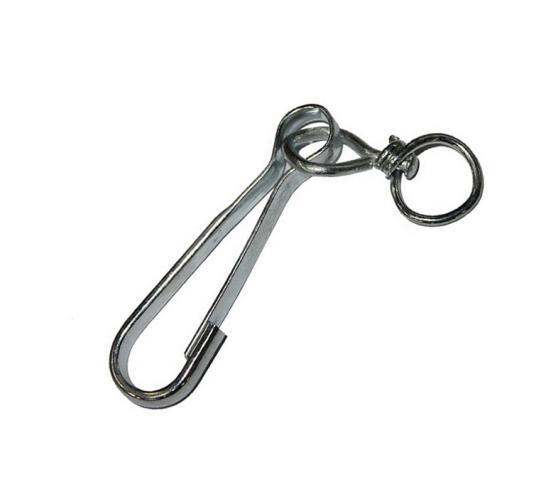 Карабин пожарный тип А с вертлюгом, L 70мм, оцинкованный