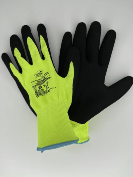 Перчатки нейлоновые со вспененным латексом 9 (L), Gold Manibus