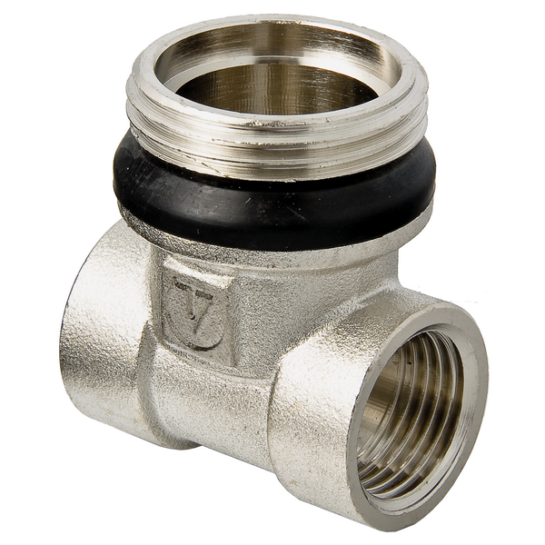 Тройник коллекторный 1" х 1/2" х 1/2", Ш-Г-Г Valtec VTc 530 латунь никелированная