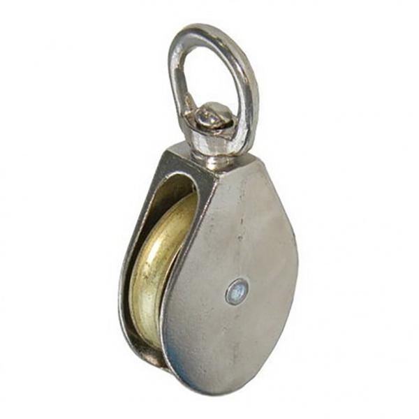 Блок одинарный металл.никель 1/2"(15мм) (под трос 5мм)