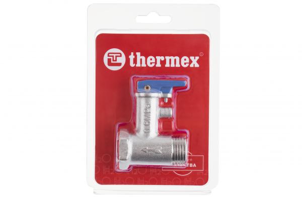 Клапан предохранительный THERMEX 1/2", 6 бар, с ручкой