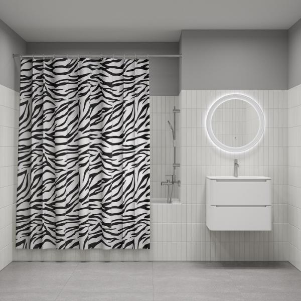 Штора для ванной комнаты Iddis BB03P18i11 180x200 см полиэстер, белая