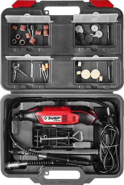 Гравер электрический Зубр ЗГ-160 КН41, 160Вт, 15000-35000 об/мин, кейс, 41 предмет