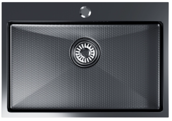 Мойка кухонная Mixline Pro прямоугольная 65x45 см, нерж. сталь, черный графит 552937