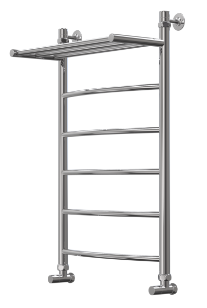 Полотенцесушитель водяной Арго Универсал П6 500x800 мм, дуга, полка, полимерное покрытие