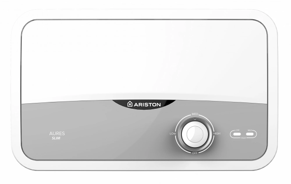 Водонагреватель электрический проточный Ariston AURES S 3.5 COM PL, кран и душ