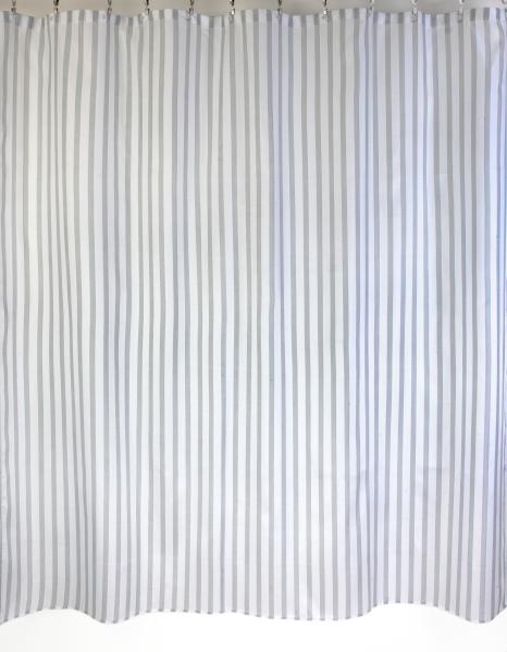 Штора для ванной комнаты Zalel YQL 8 180x200 см полиэстер, белая, полоски