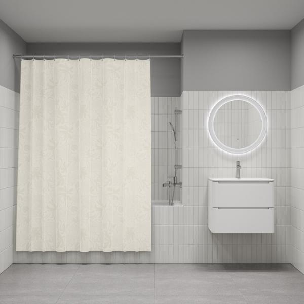 Штора для ванной комнаты Iddis BD04P18i11 180x200 см полиэстер, бежевая