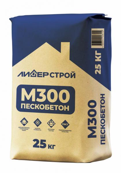 Смесь цементно-песчаная М300 Лидерстрой, 25 кг