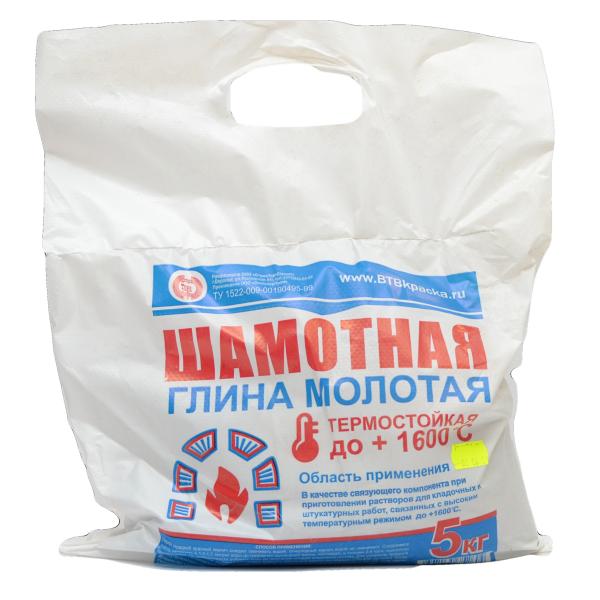 Глина шамотная  5кг, ВТВ