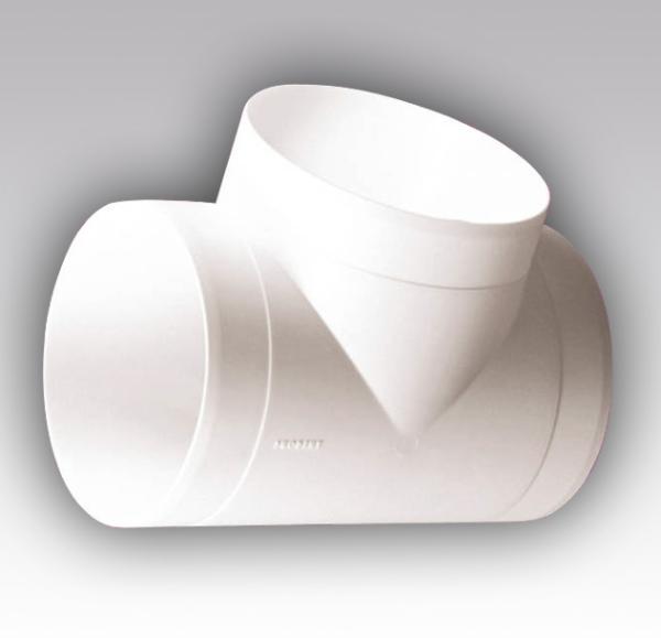 12,5ТП, Тройник Т-образный для круглых пластиковых воздуховодов D125 ERA