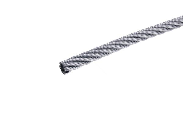 Трос М  2 мм, DIN 3055, стальной, цвет цинк