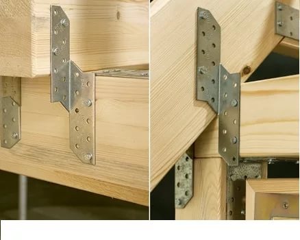 Держатель балки 170х40х40 мм левый оцинкованный