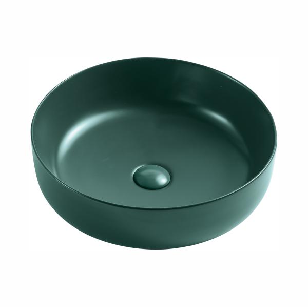 Раковина накладная EvaGold A607CDGM 44x44 см, зелёная EG090035