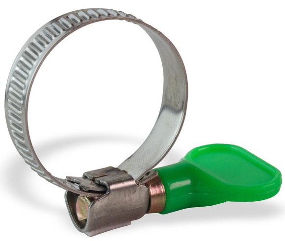 Хомут 40-60 мм червячный с ключом, (шт)