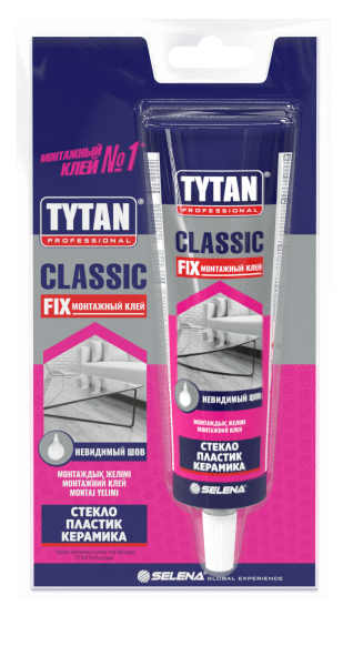 Клей монтажный каучуковый Tytan Professional Classic Fix 100мл, прозрачный