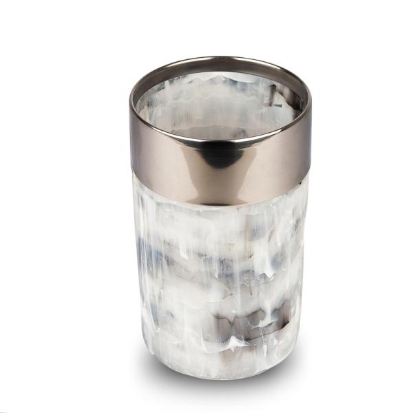 Стакан АкваЛиния пластик для зубных щеток Мрамор B2041A-Y