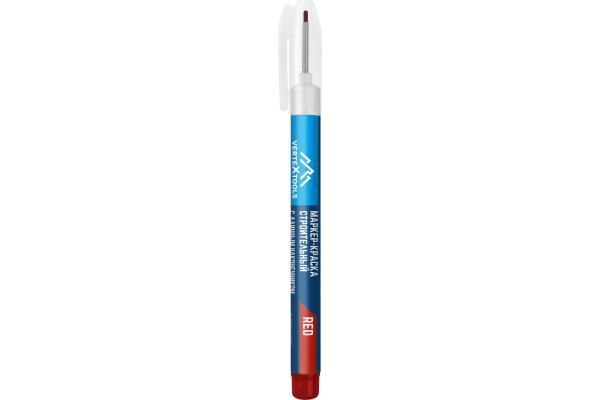 Маркер краска с длинным наконечником красный, Vertextools