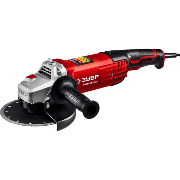 Углошлифовальная машина ЗУБР УШМ-180-2005 П, 2000 Вт, 180 мм, 8000 об/мин, коробка
