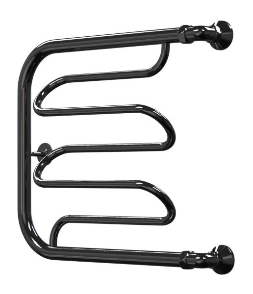 Полотенцесушитель водяной Арго Лидер Е-образный 600х600 мм, черный матовый