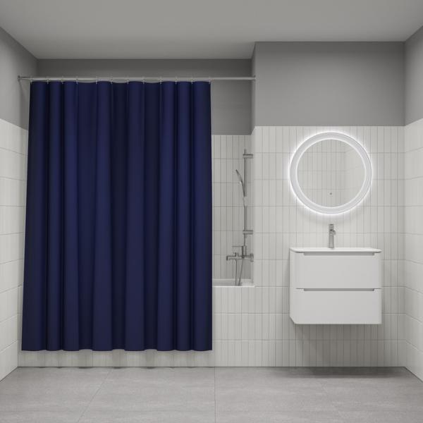 Штора для ванной комнаты Iddis P05PE18i11 180x200 см Pe, синяя