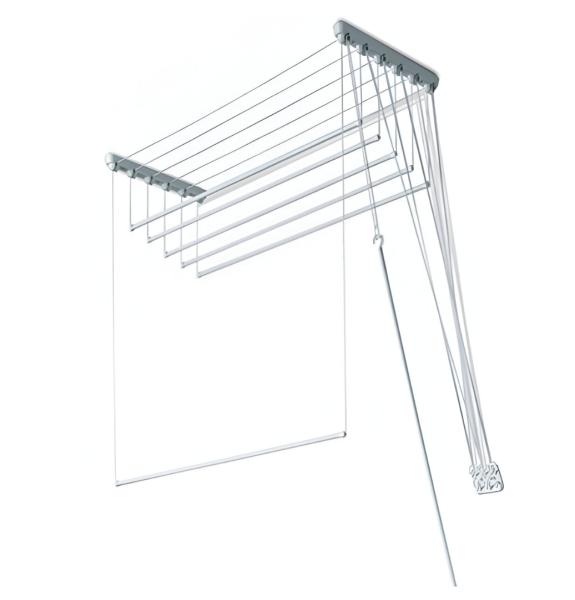 Сушилка для белья потолочная Лиана, длина 8 м, белая 510793