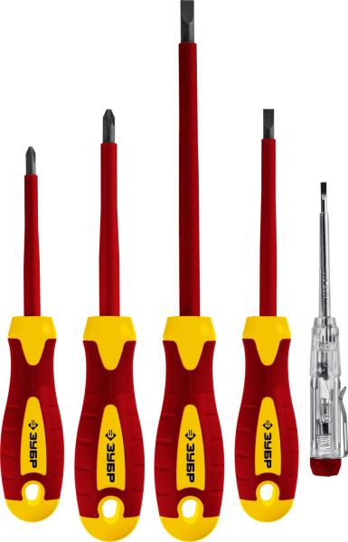 Набор диэлектрических отверток 5 предметов Профессионал, Зубр