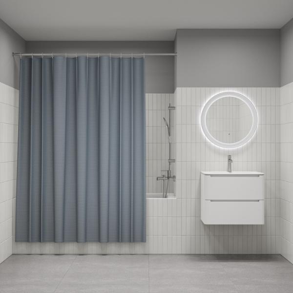 Штора для ванной комнаты Iddis DW03P18i11 180х200 см полиэстер, серая