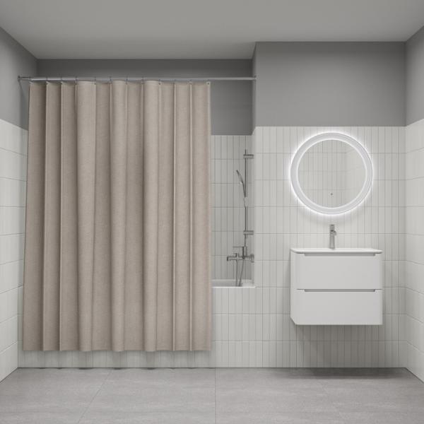 Штора для ванной комнаты Iddis DL02P18i11 180х200 см полиэстер, бежевая