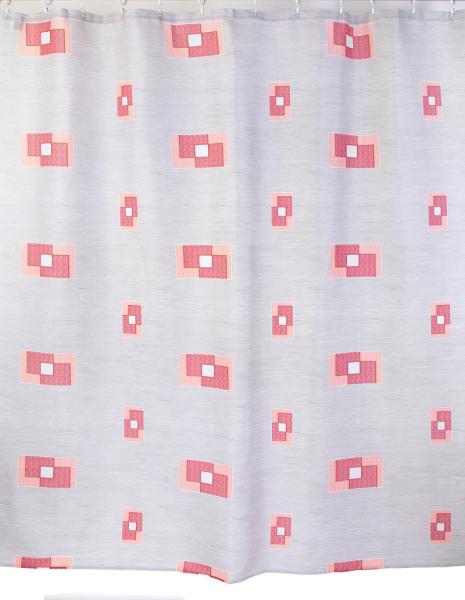 Штора для ванной комнаты Zalel 180x200 см полиэстер, серая, квадраты