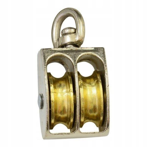 Блок двойной металл.никель 1 1/2"(40мм) (под трос 9мм)