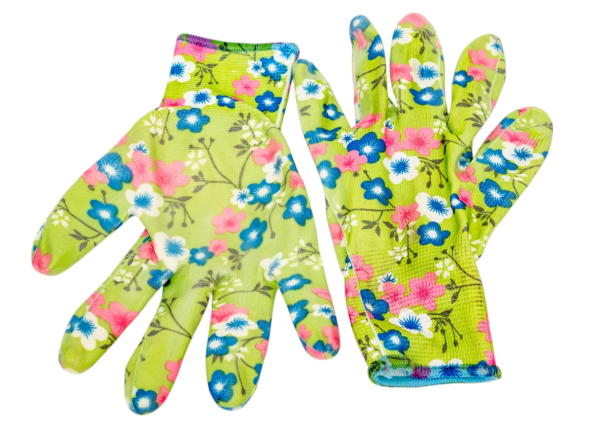 Перчатки садовые нейлоновые 13 кл с нитриловым покрытием 9 (L) Bellis, Gold Manibus