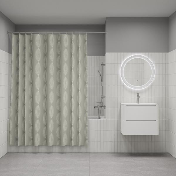 Штора для ванной комнаты Iddis BD05P18i11 180x200 см полиэстер, серая