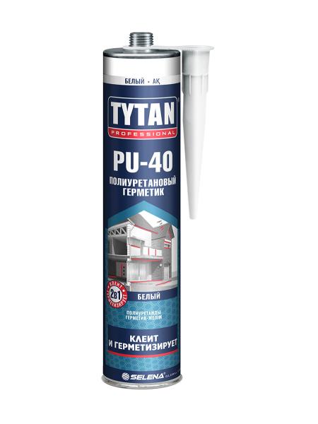 Герметик полиуретановый универсальный PU 40, белый, 310мл, Tytan Professional