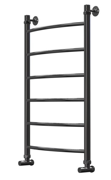 Полотенцесушитель водяной Арго Универсал П5 500x500 мм, дуга, черный матовый