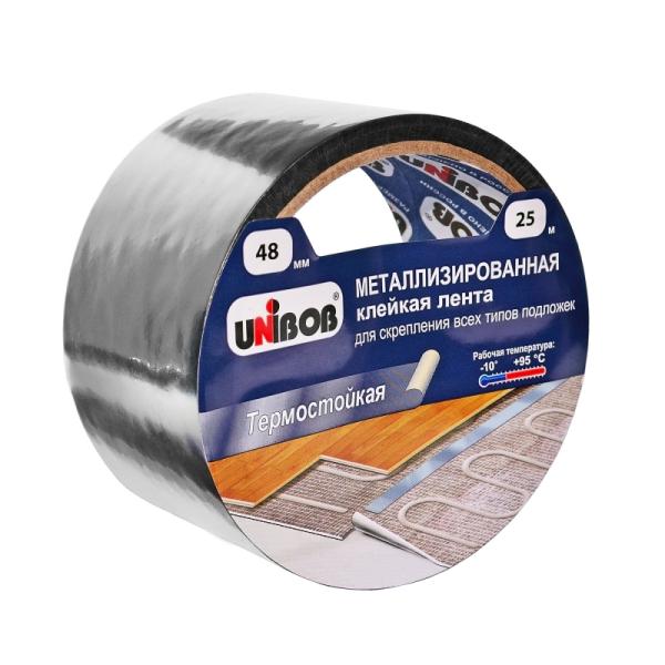 Металлизированная клейкая лента для всех типов подложек Unibob, 48 мм x 25 м