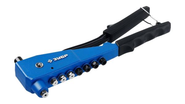 Заклепочник комбинированный Профессионал К-М6, заклепки вытяжные 2,4-4,8мм; заклепки резьбовые М3-6 мм, ЗУБР