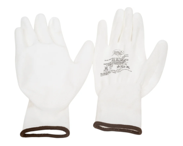 Перчатки нейлоновые белые с полиуретановым покрытием 10 (XL), Gold Manibus