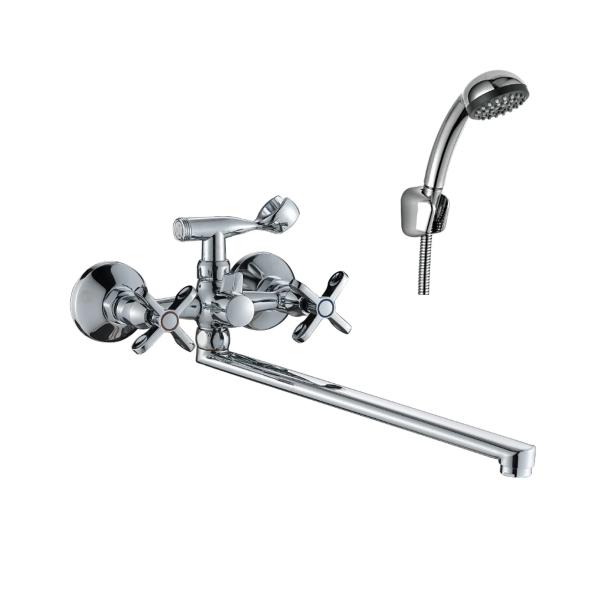 Смеситель для ванны Rossinka RS42-80 длинный излив