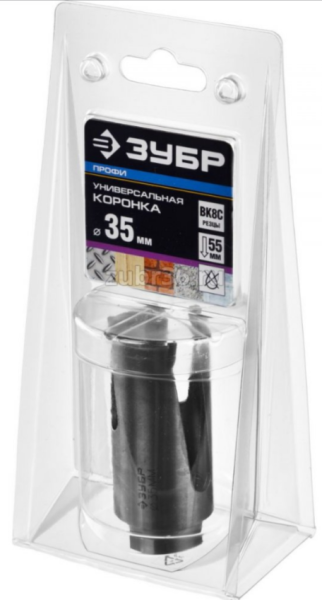 Коронка универсальная 35 мм, Зубр